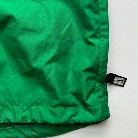 Vintage 90s Nike Windbreaker Zip Jacket White Green Swoosh Oversized Clima Fit - Picture 10 of 16